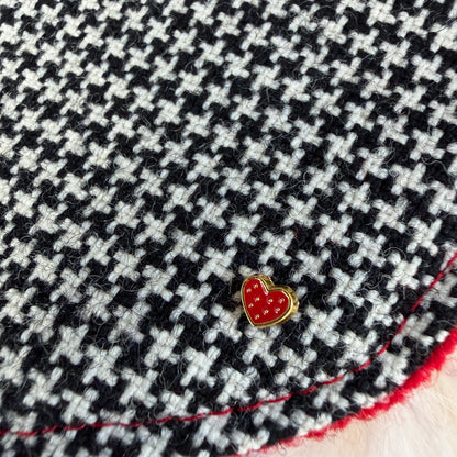 Vintage Houndstooth tweed wool coat - Fully lined - Made to Measure