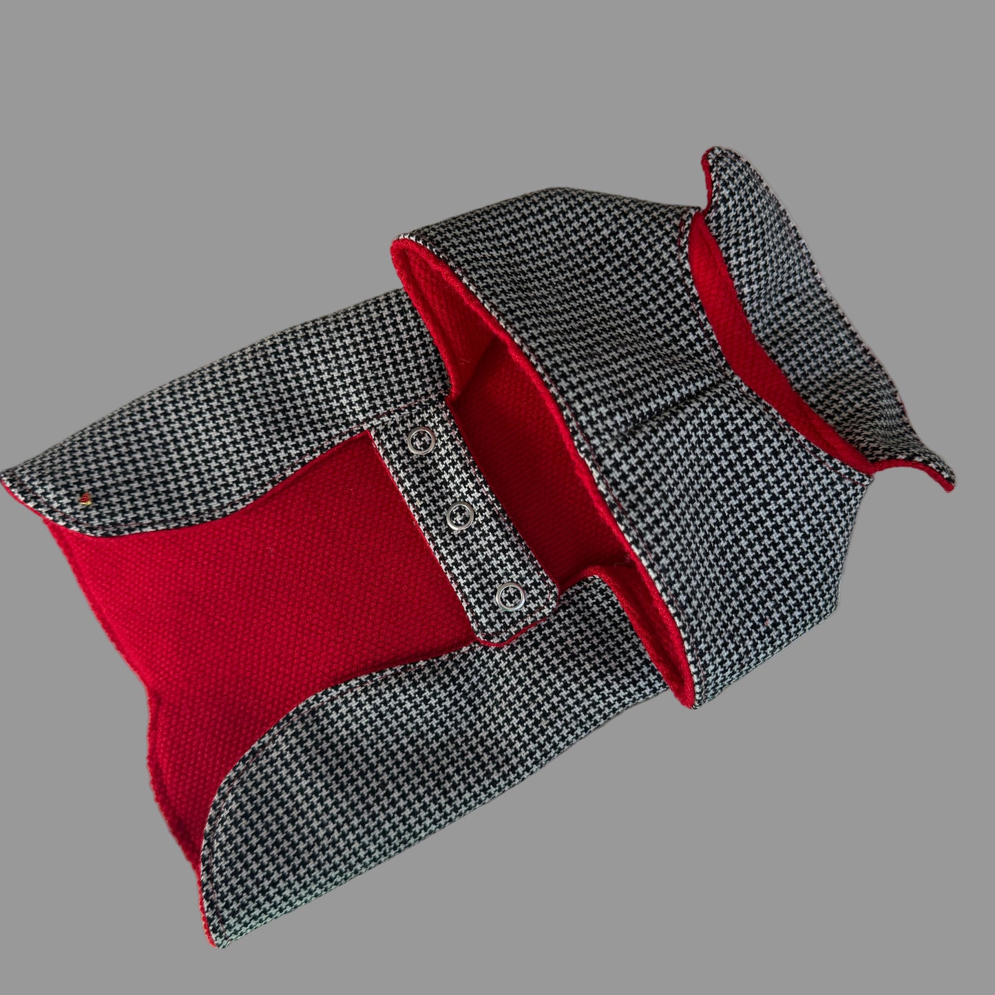 Vintage Houndstooth tweed wool coat - Fully lined - Made to Measure