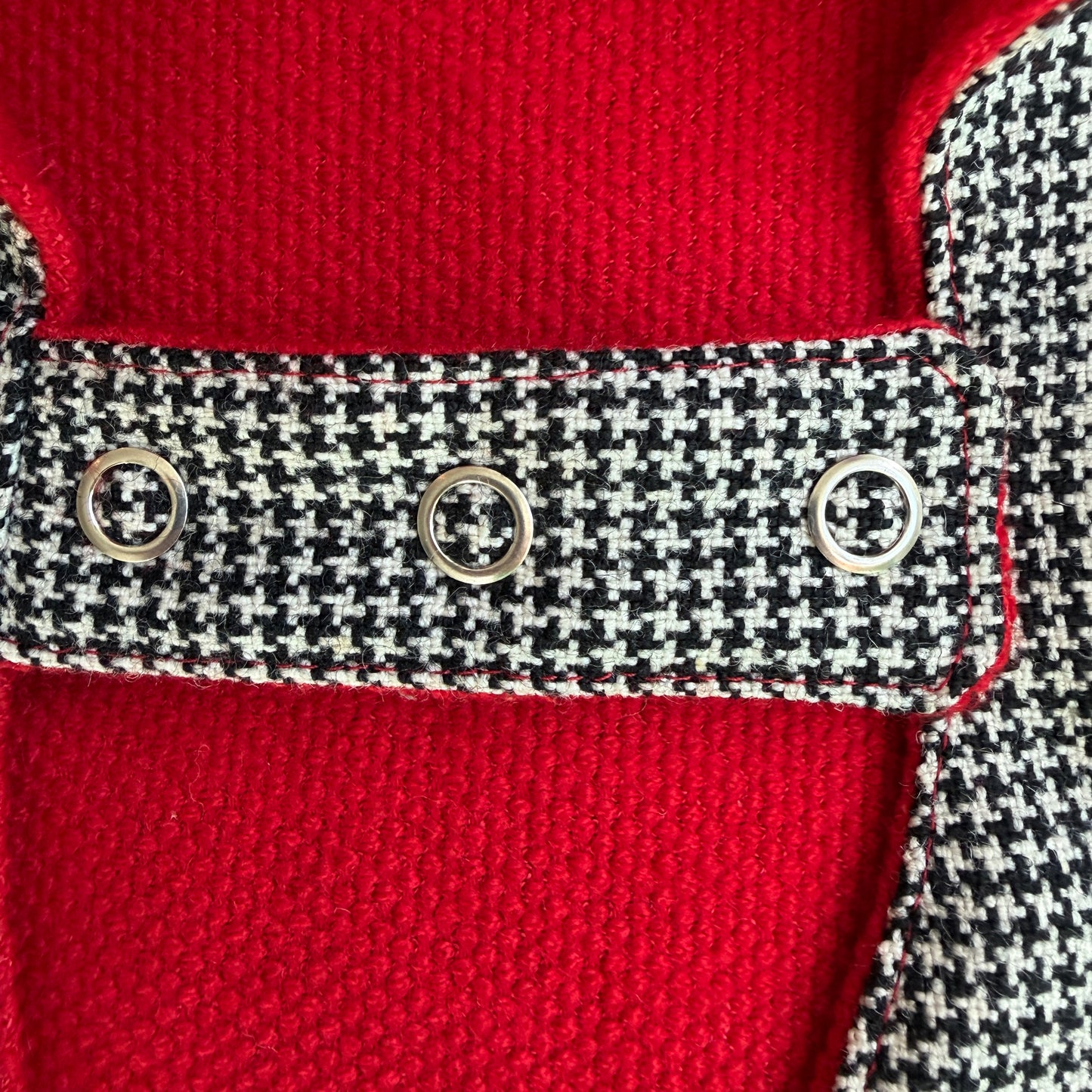 Vintage Houndstooth tweed wool coat - Fully lined - Made to Measure