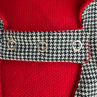 Vintage Houndstooth tweed wool coat - Fully lined - Made to Measure