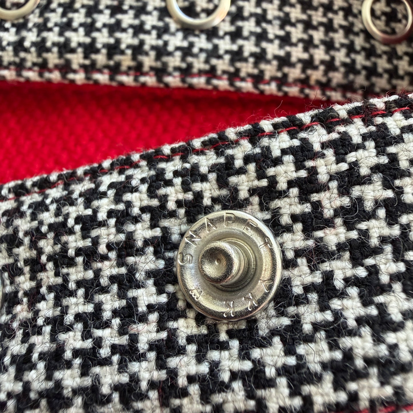 Vintage Houndstooth tweed wool coat - Fully lined - Made to Measure