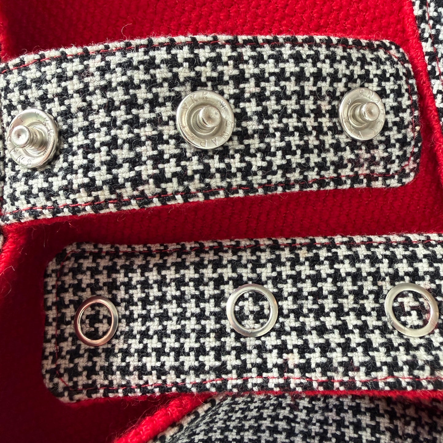 Vintage Houndstooth tweed wool coat - Fully lined - Made to Measure