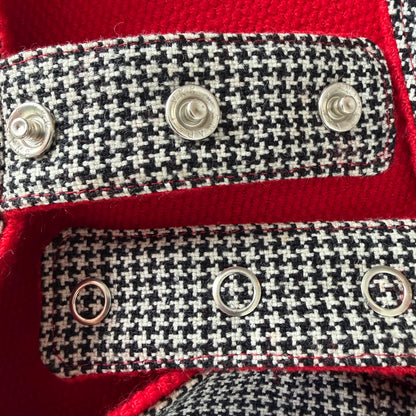 Vintage Houndstooth tweed wool coat - Fully lined - Made to Measure