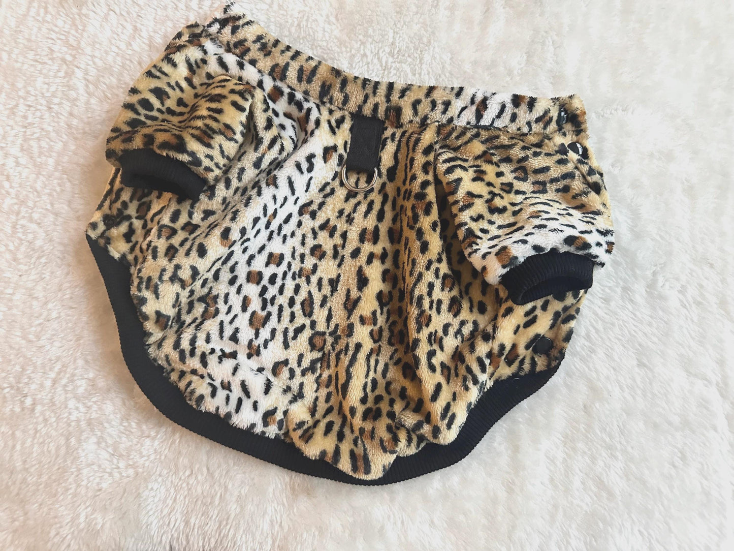 Custom Fit Animal print Fleece Dog Cardigan