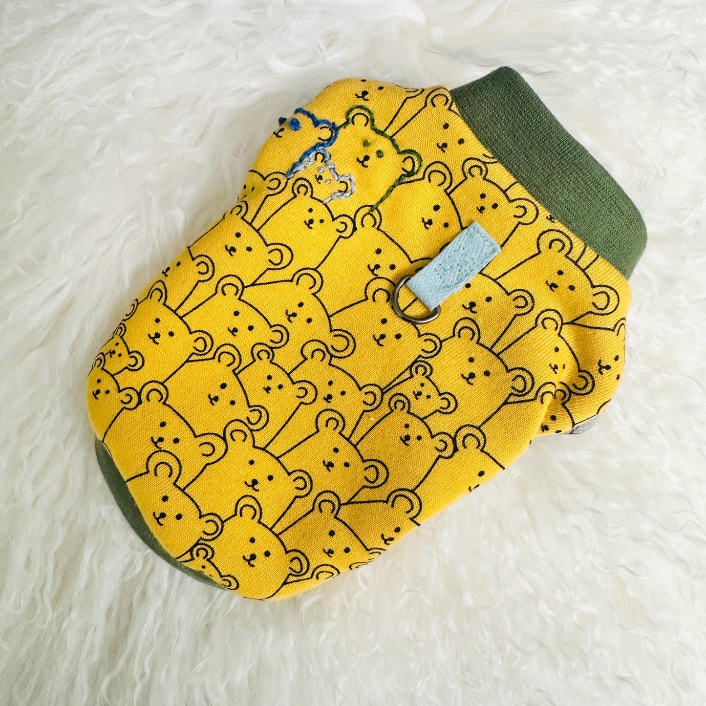 XXXS multicoloured Cotton Top for a puppy around 6" long, chest 8-10"