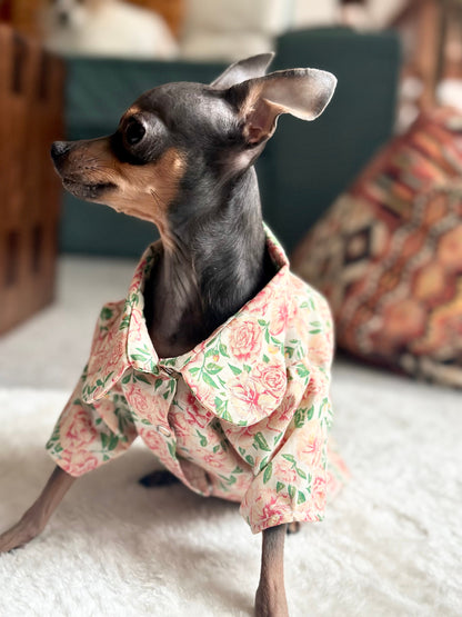 Vintage Floral Cotton Shirt - Made to Measure