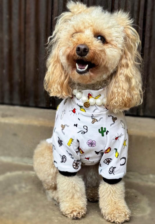 Custom Fit jersey Loungewear Top - Cowboy print