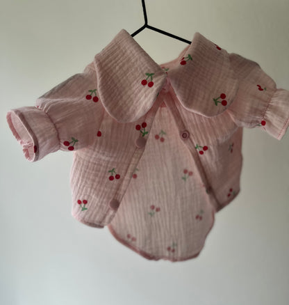 Handmade Cherry lightweight shirt for small dogs and puppies