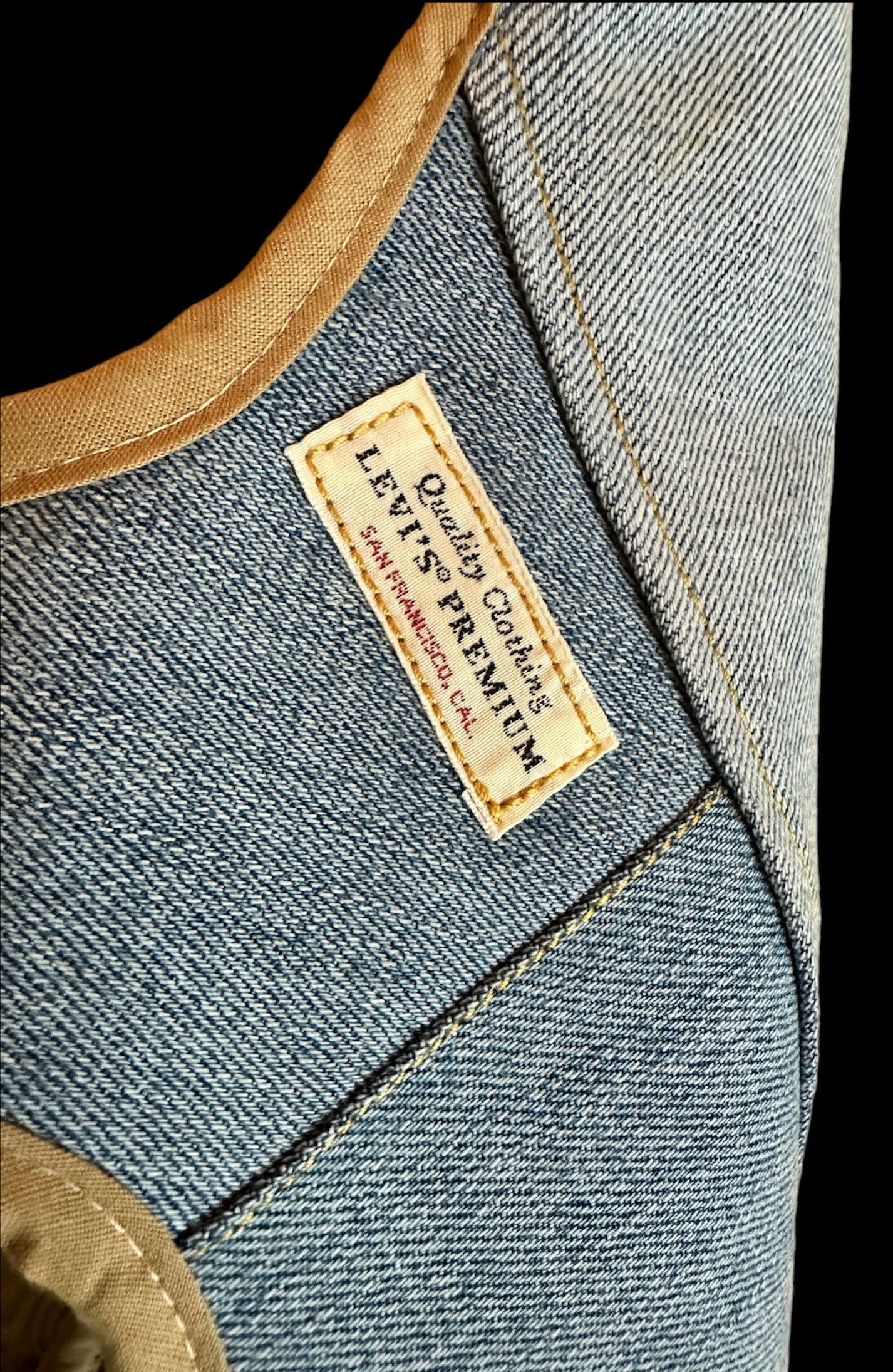 Upcycled Levi’s lined Dog Jacket - Made to Measure & Fully Customisable