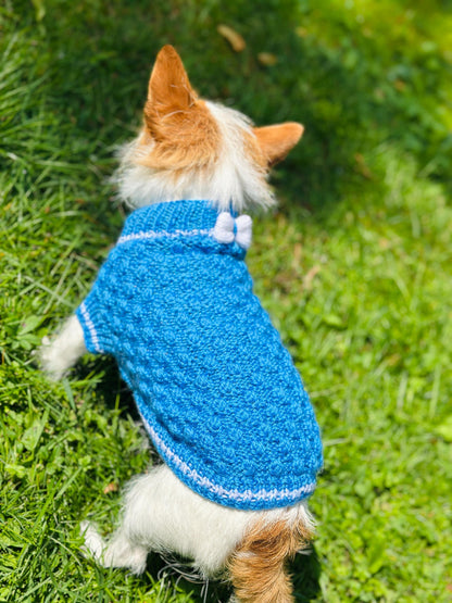 Hand knitted high quality wool mix sweater for Small Breed dogs and puppies (around 2-4kg)