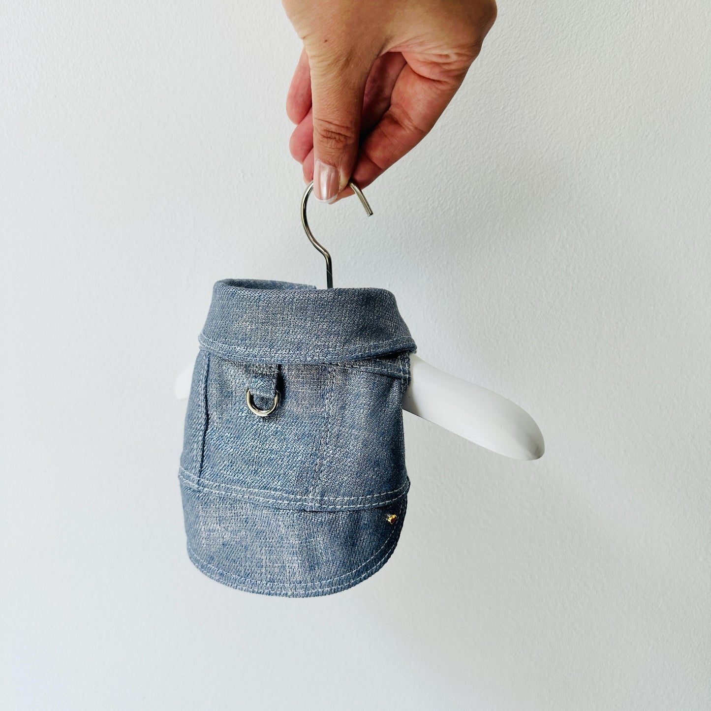 XXXS Metallic Denim Puppy Jacket (chest fit 19-24cm)