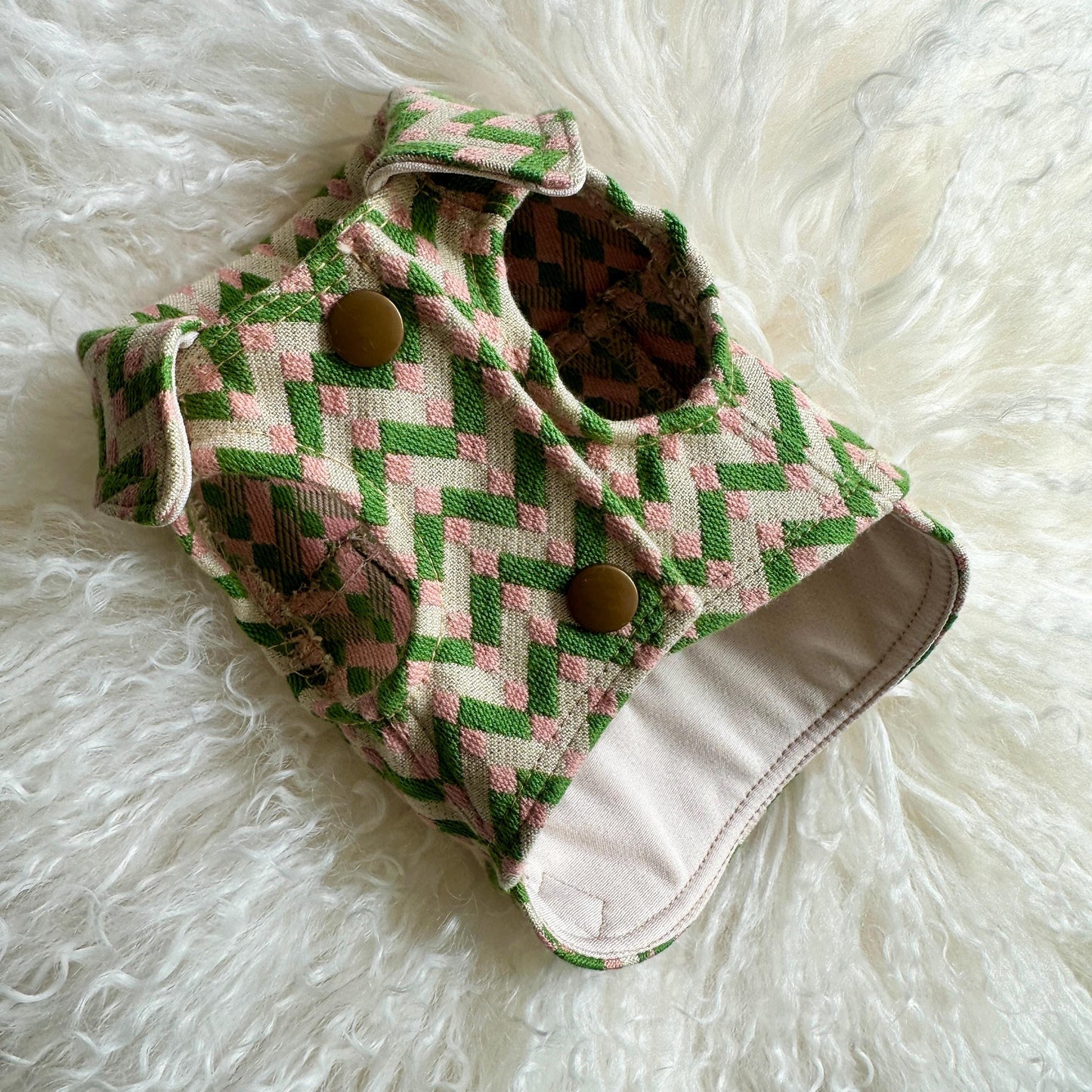 XXXS micro pup One-of-a-kind jacket ZigZag