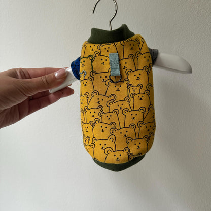 XXXS multicoloured Cotton Top for a puppy around 6" long, chest 8-10"