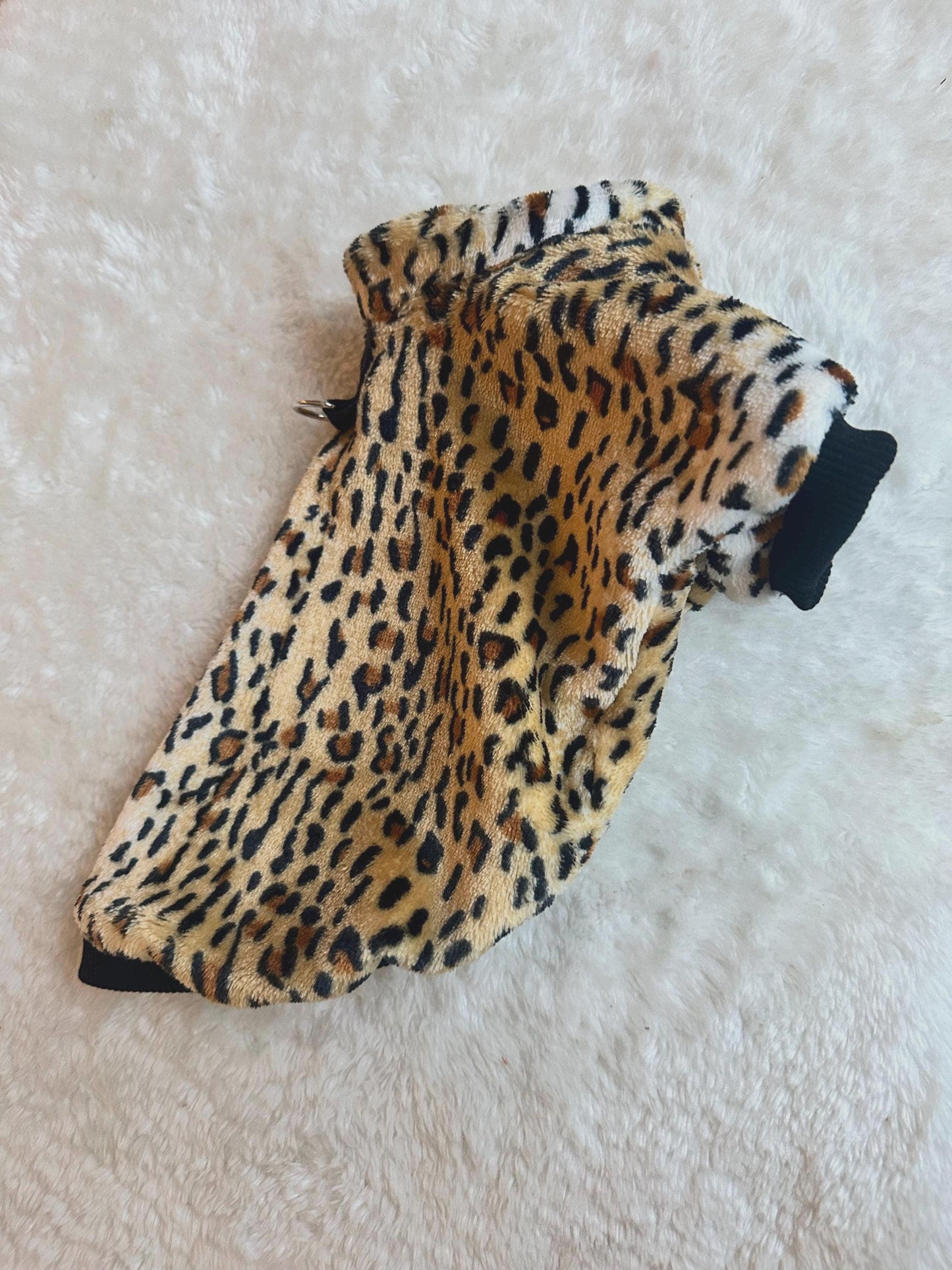 Custom Fit Animal print Fleece Dog Cardigan