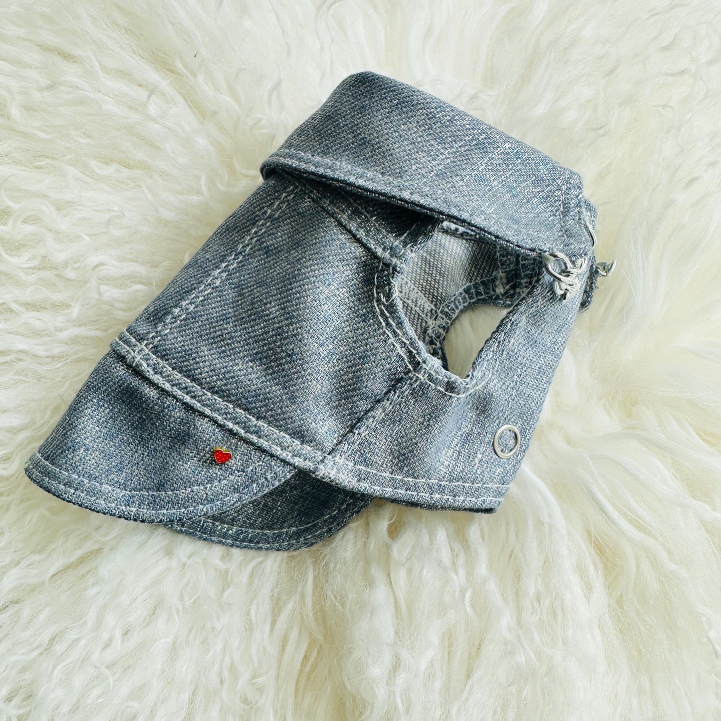 XXXS Metallic Denim Puppy Jacket (chest fit 19-24cm)
