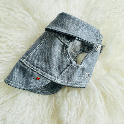 XXXS Metallic Denim Puppy Jacket (chest fit 19-24cm)