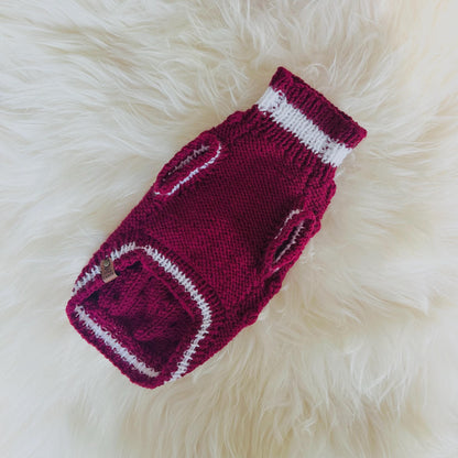 Merino alpaca wool blend hand-knit sweaters for Small Breeds XS S (around 1.8kg-3.5kg)