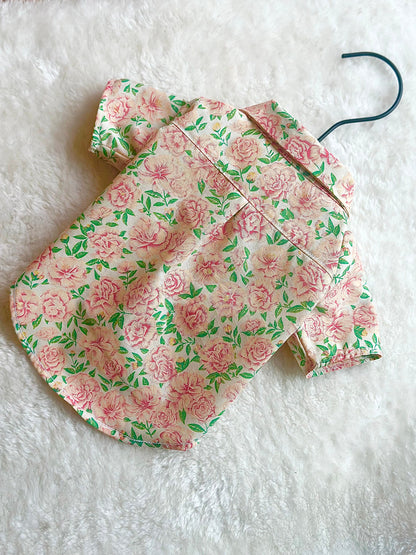 Vintage Floral Cotton Shirt - Made to Measure