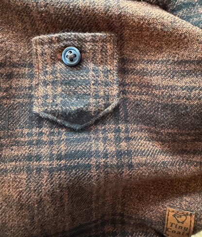 Upcycled Bespoke Flannel smart shirt | Made to measure for a small dog (1-7kg/ 2-15lbs)