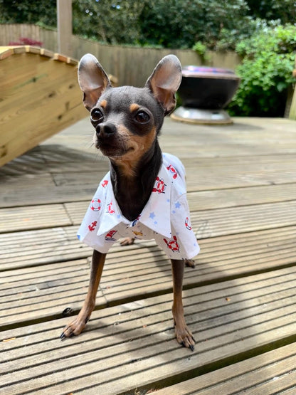 100% Lightweight Cotton Shirt Nautical print