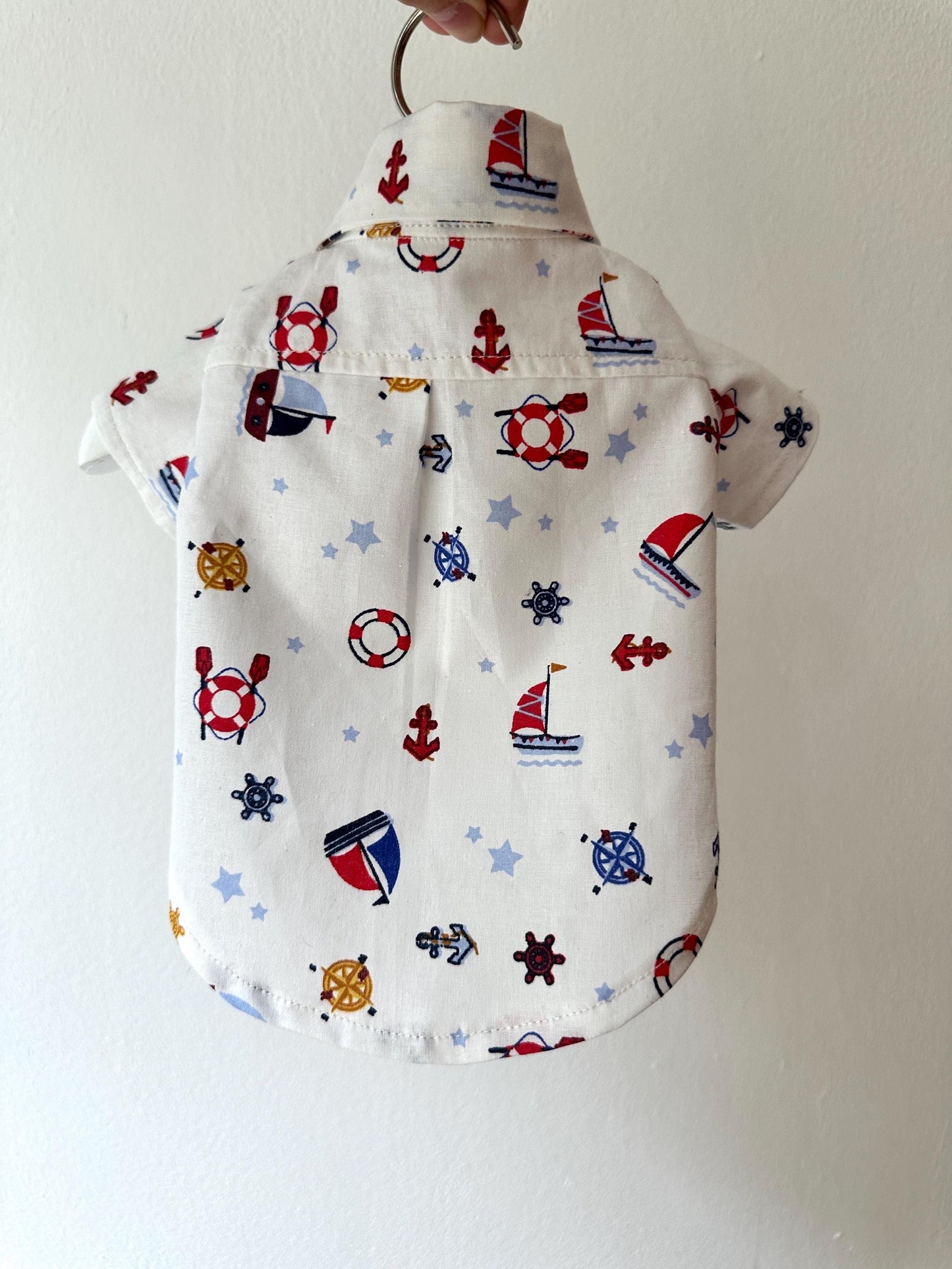 100% Lightweight Cotton Shirt Nautical print